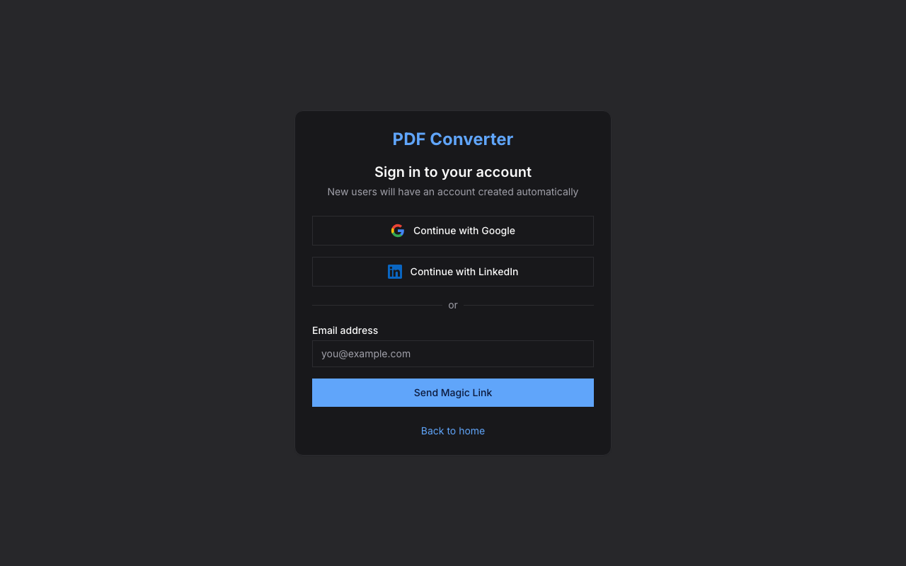 Screenshot: Sign-in page